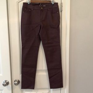 Burgundy Faux leather pants